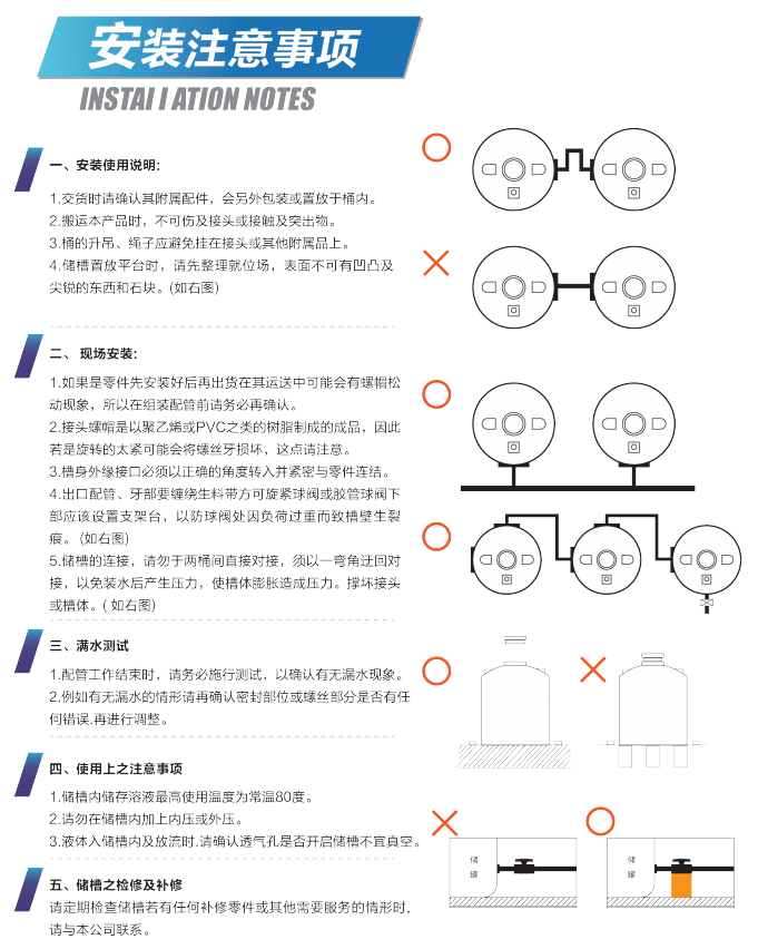 安裝注意事項